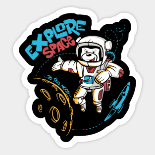 Teddy Bear Astronaut Sticker